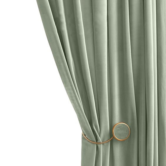 Anydrape Plain Green Luxury Curtains – Modern Textured Drapes for Living Room, Bedroom & Dining Decor