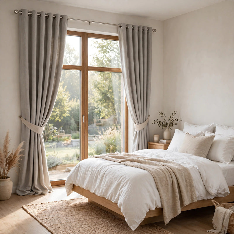 Anydrape Light Gray Velvet Blackout Curtains – High‑Quality Modern Luxury Drapes for Living Room, Bedroom & Dining Windows