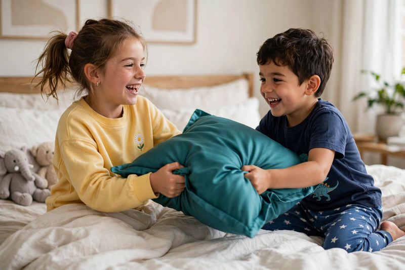 ANYHOUZ Pillowcase 50x90cm Teal Pure Real Silk For Comfortable And Relaxing Home Bed