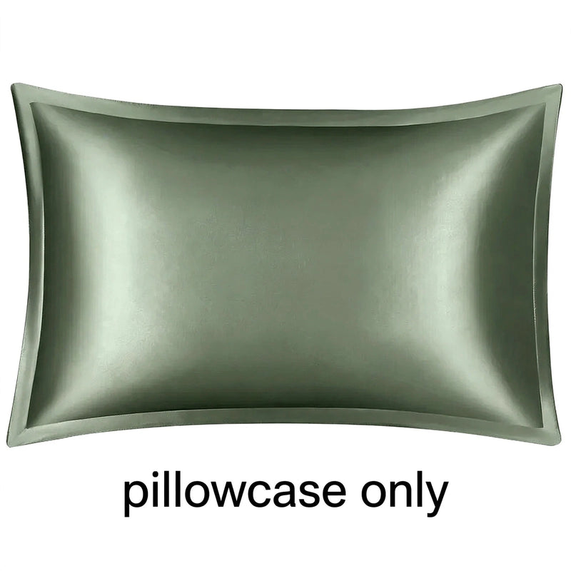 ANYHOUZ Pillowcase 51x66cm Green Natural Mulberry Silk For Comfortable And Relaxing Home Bed