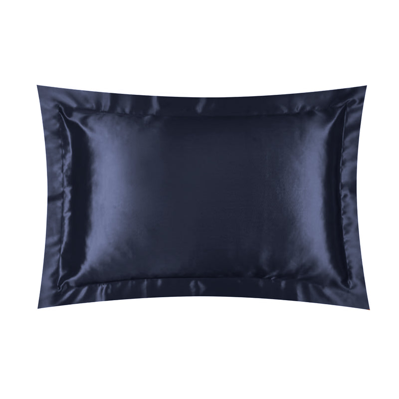 ANYHOUZ Pillowcase Purplish Blue Luxury Soft Natural Mulberry Silky Two Sided Satin Cover