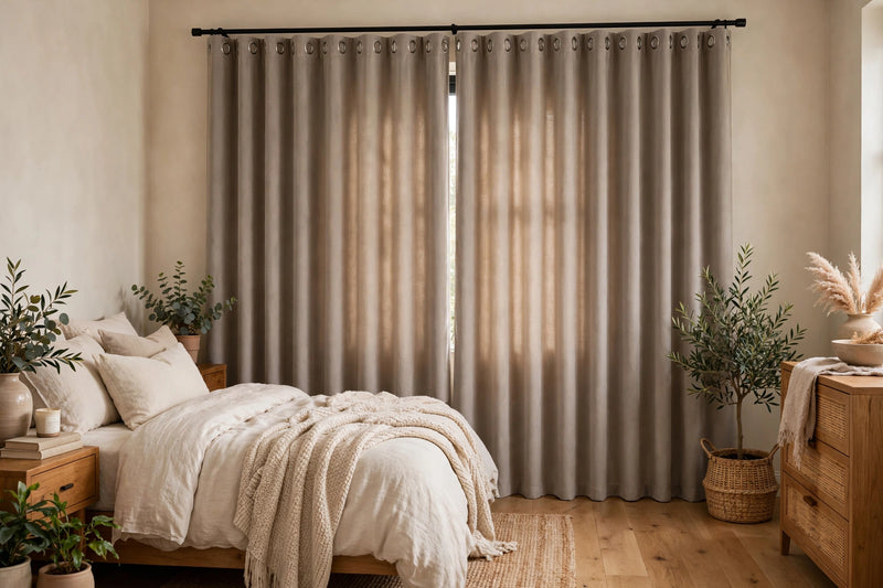 Anydrape Beige Velvet Blackout Curtains – High‑Quality Modern Luxury Drapes for Living Room, Bedroom & Dining Windows
