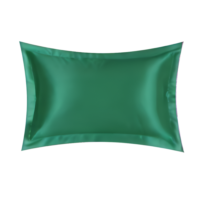 ANYHOUZ Pillowcase Dark Green Luxury Soft Natural Mulberry Silky Two Sided Satin Cover