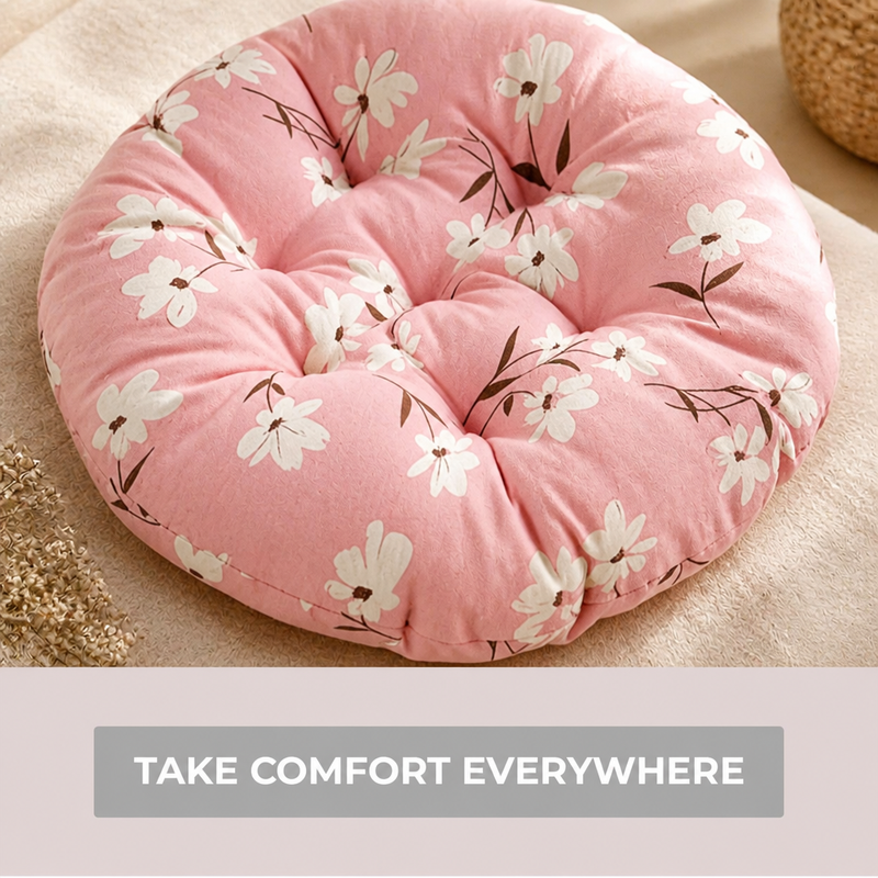 Anypillow Pink Floral Chair Pad – Soft Seat Cushion