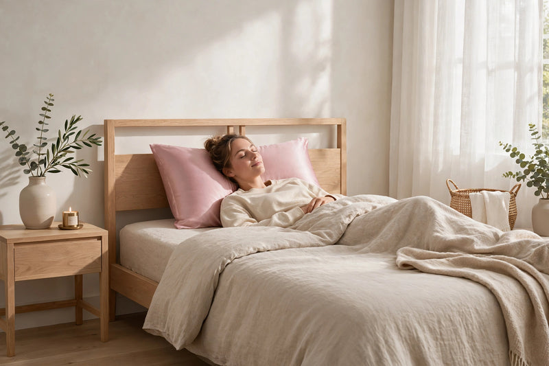Anypillow Pillowcase 51x66cm Pink Natural Mulberry Silk For Comfortable And Relaxing Home Bed