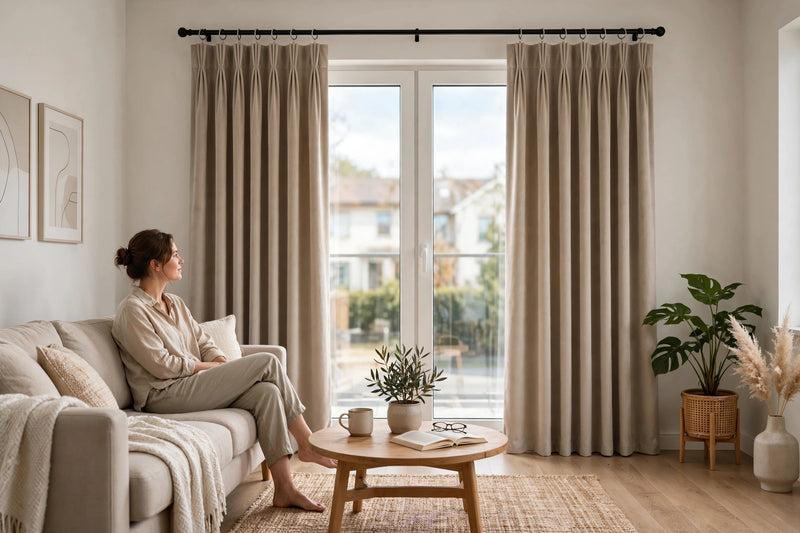Anydrape Light Pawn Velvet Blackout Curtains – High‑Quality Modern Luxury Drapes for Living Room, Bedroom & Dining Windows