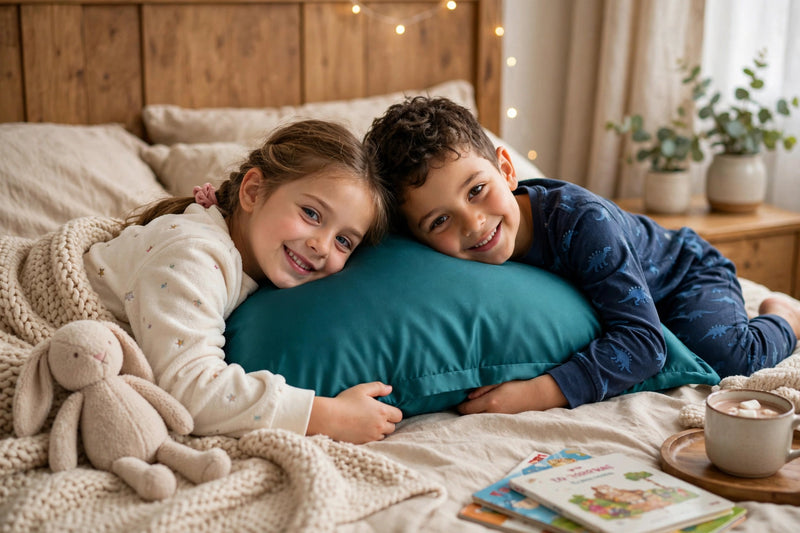ANYHOUZ Teal Pure Silk Pillowcase 50x75cm Soft Smooth Luxury Bedding