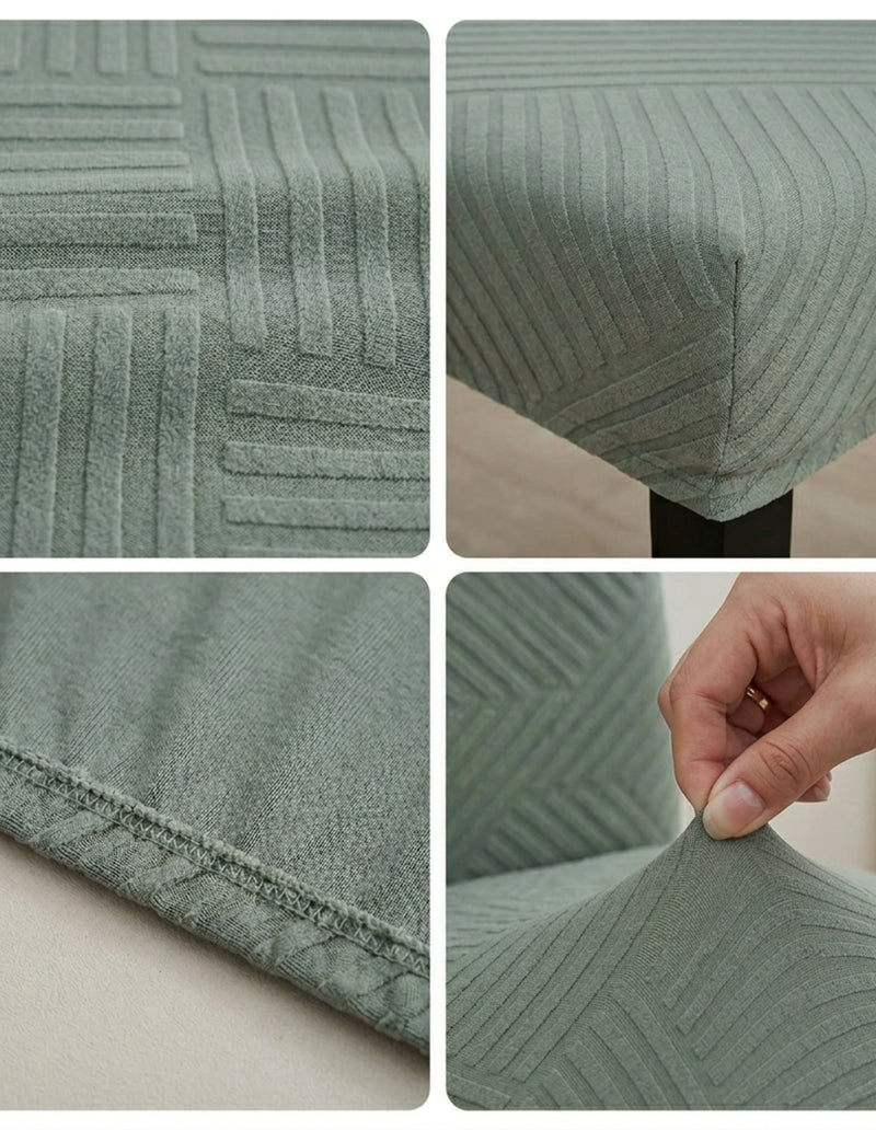 Anyseat Cypress Green Knitted Chair Cover – Elastic Anti‑Dirt Design for Dining, Kitchen, Wedding, Hotel & Banquet Use