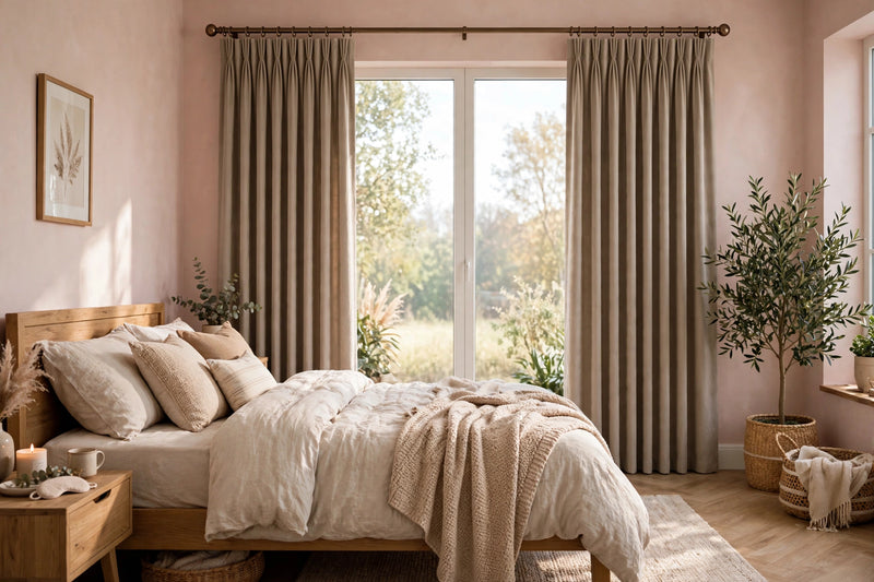 Anydrape Khaki Velvet Blackout Curtains – High‑Quality Modern Luxury Drapes for Living Room, Bedroom & Dining Windows