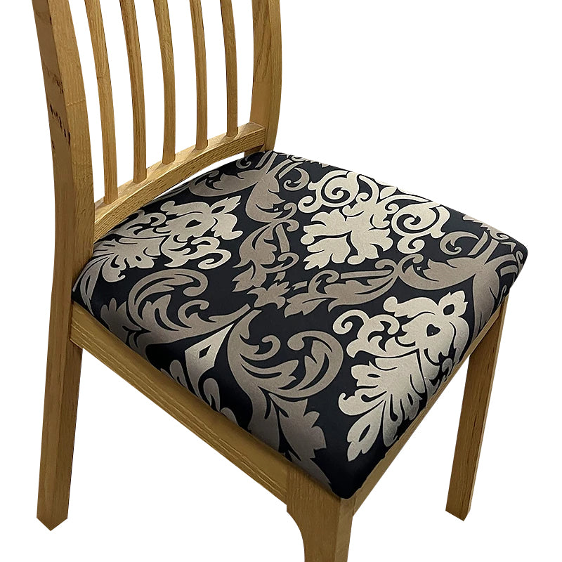 Anyseat Chair Cover Black Bronze Vine Print Stretch Seat Cover for Home Dinning Kitchen Washable Removable