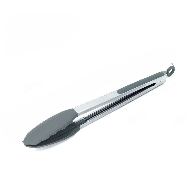 Anygleam Tong Stainless Steel Large Grey Handle Clip Heat Resistant Cooking Baking Salad Steak Kitchen Gadget