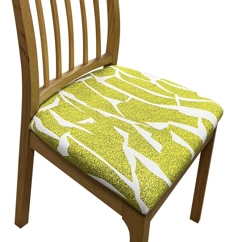 Anyseat  Chair Cover Gold and White Crack Linear Design Stretch Seat Cover for Home Dinning Kitchen Washable Removable