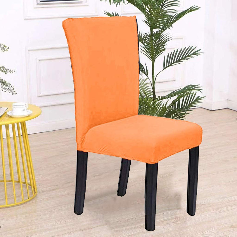 Anyseat Chair Cover Plain Orange with Anti-Dirt and Elastic Material for Dining Room Kitchen Wedding Hotel Banquet Restaurant