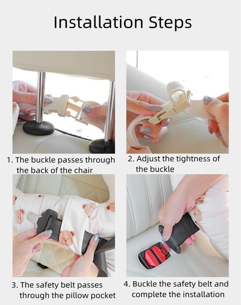 Anypillow Car Travel Pillow Train Plane Set 1 Set for Kids and Adult Neck Head Support H-Shape Travel Pillow