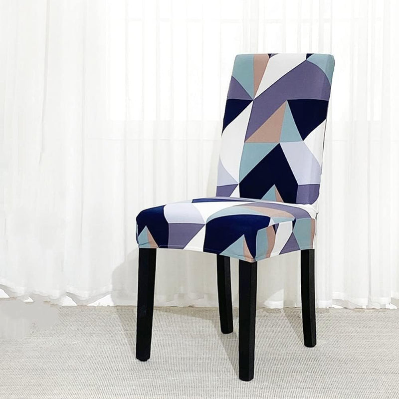 Anyseat Chair Cover Purple Pattern Design with Anti-Dirt and Elastic Material for Dining Room Kitchen Wedding Hotel Banquet Restaurant