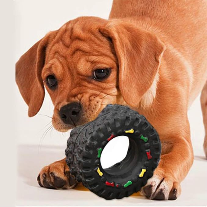 ANYWAGS Pet Toys Black Rubber Tires Shape Chew Tools For Dog