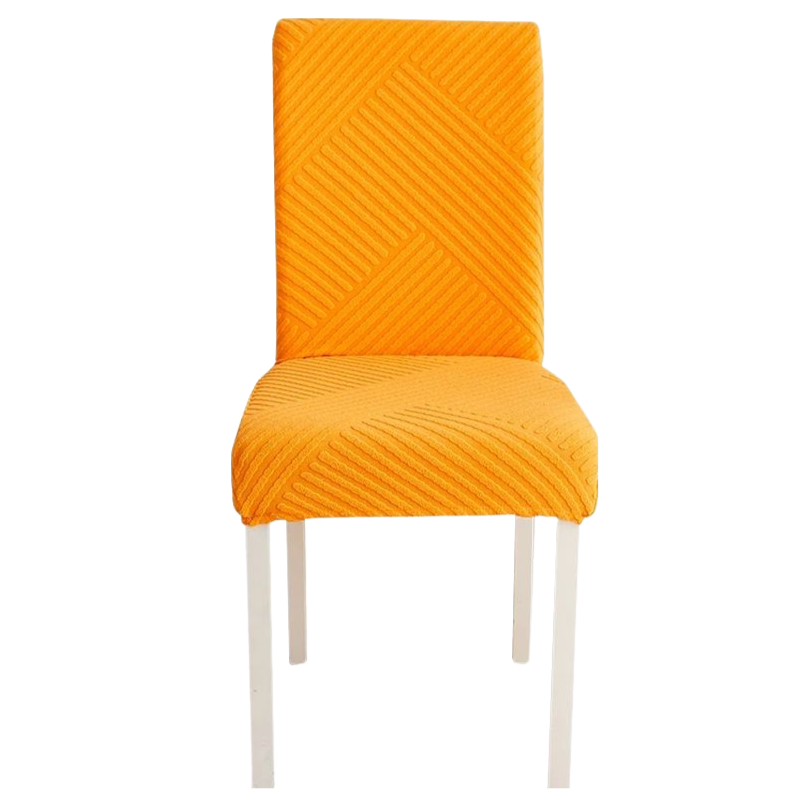 Anyseat Chair Cover Orange Knitted Lines Design with Anti-Dirt and Elastic Material for Dining Room Kitchen Wedding Hotel Banquet Restaurant