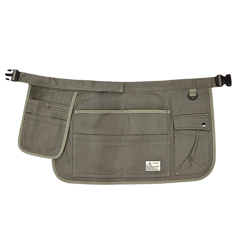Anypron Green Canvas Gardening Apron with Multi Tool Pockets – Heavy-Duty Workwear for Men & Women