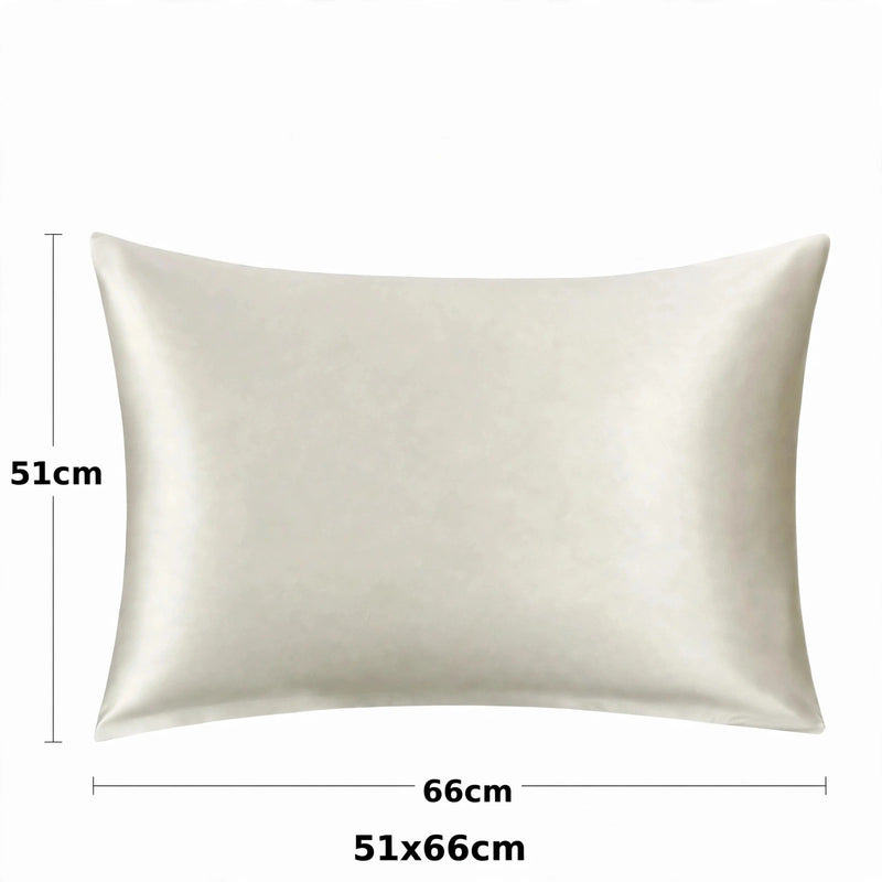 ANYHOUZ Pillowcase 51x66cm White Set with Eye Mask Natural Mulberry Silk for Comfortable and Relaxing Home Bed