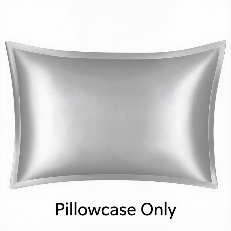 ANYHOUZ Pillowcase 50x90cm Light Gray Pure Real Silk For Comfortable And Relaxing Home Bed