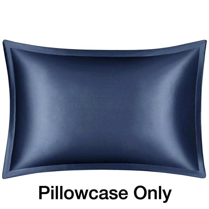 ANYHOUZ  Pillowcase 51x66cm Blue Pure Real Silk For Comfortable And Relaxing Home Bed