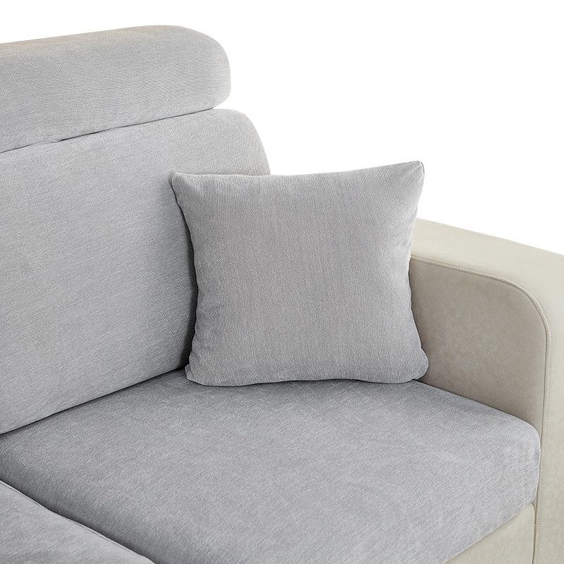 Anypillow Pillowcase 45X45Cm Light Gray Polyester Chenille Thick Stretchable Cushion For Living Room