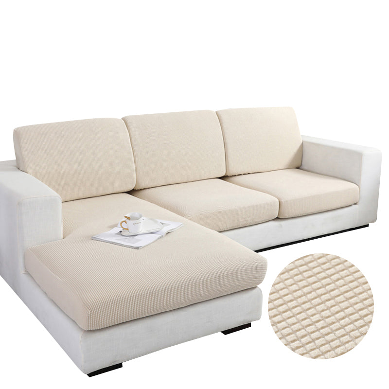 Anyseat Sofa Cover Beige Polyester Thick Stretchable Cushion For Living Room 1Pc Back Cushion