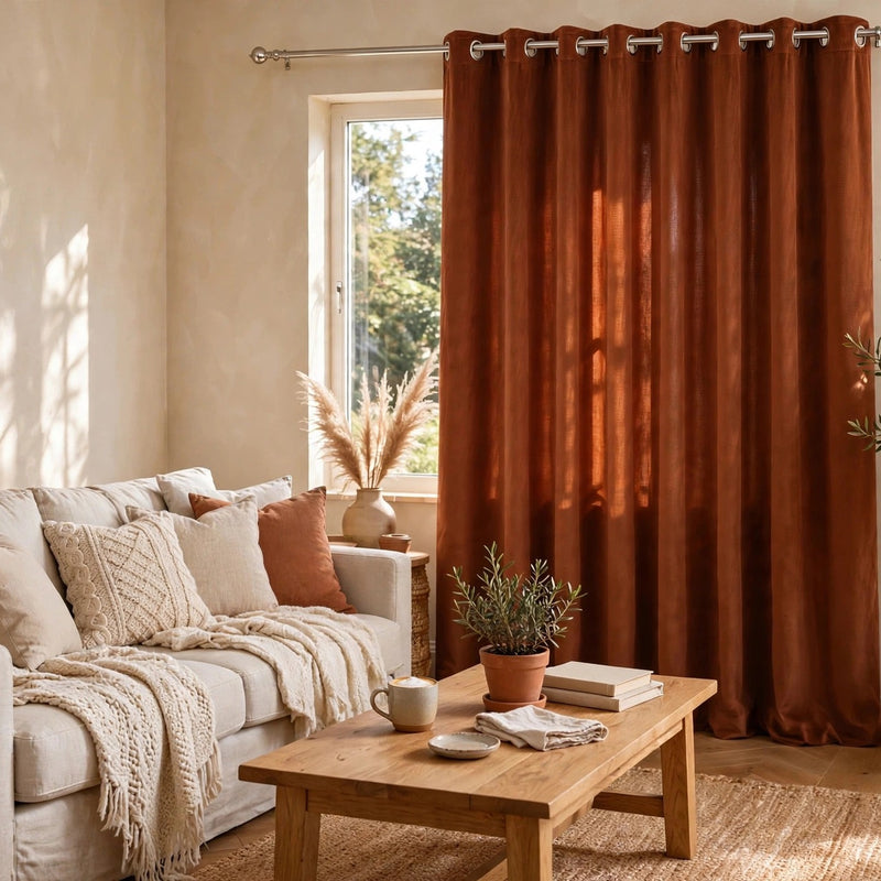 Anydrape Orange Velvet Blackout Curtains – High‑Quality Modern Luxury Drapes for Living Room, Bedroom & Dining Windows