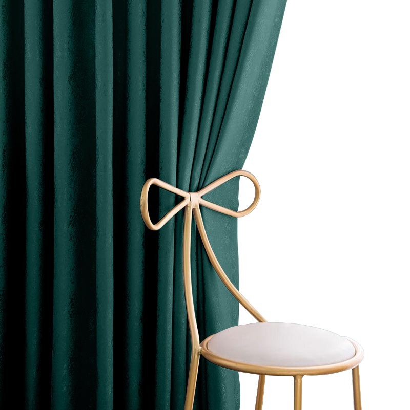 Anydrape Plain Dark Green Luxury Curtains – Modern Textured Drapes for Living Room, Bedroom & Dining Decor