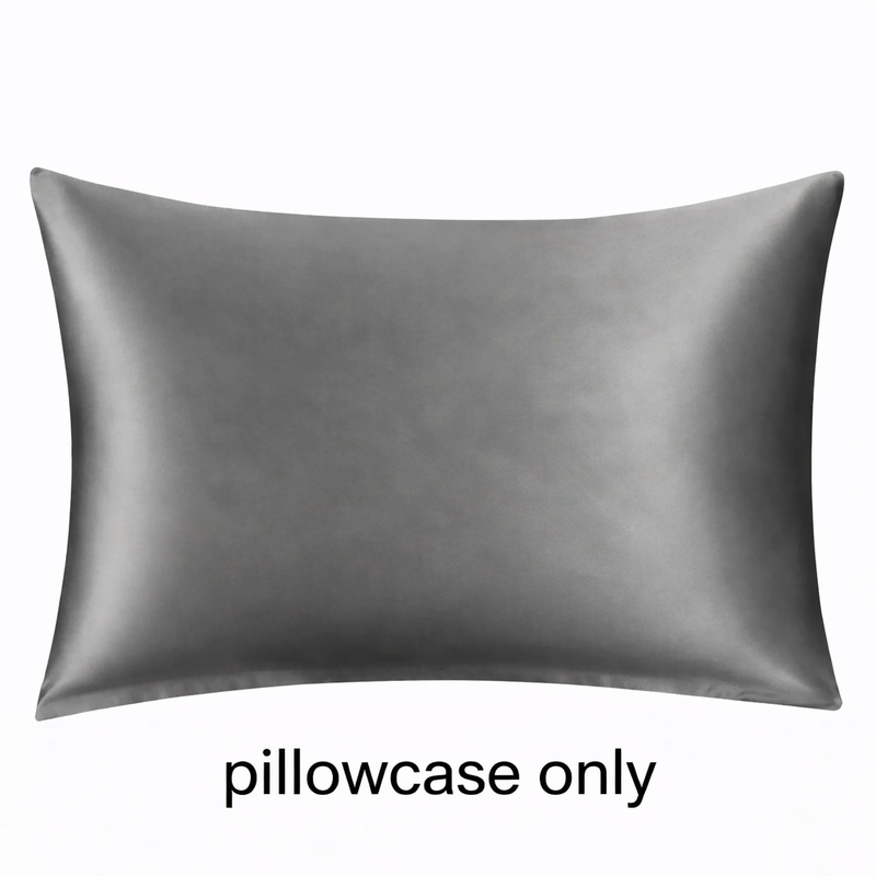 ANYHOUZ Pillowcase 50x90cm Dark Gray Natural Mulberry Silk For Comfortable And Relaxing Home Bed