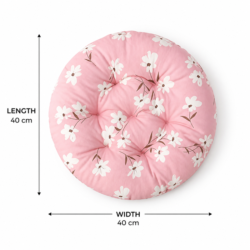 Anypillow Pink Floral Chair Pad – Soft Seat Cushion