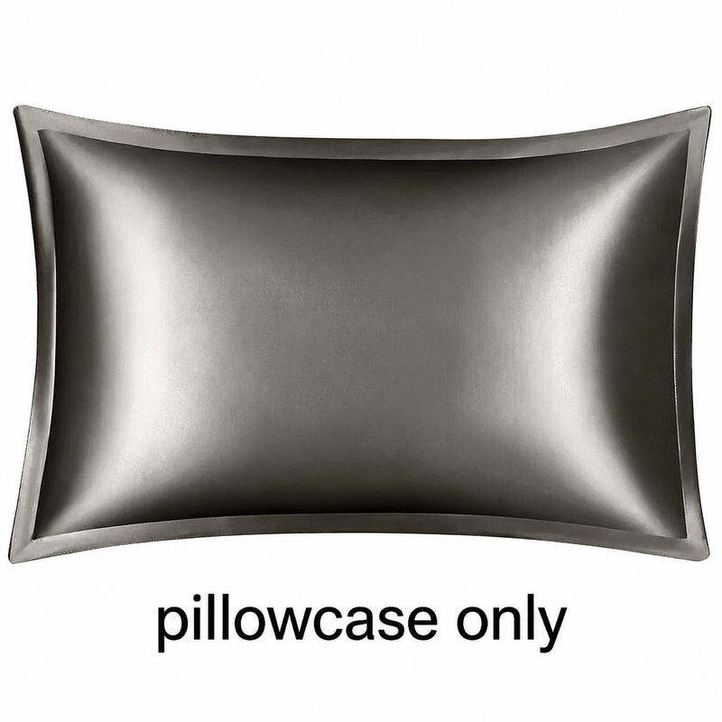 ANYHOUZ Pillowcase 50x75cm Dark Gray Pure Real Silk For Comfortable And Relaxing Home Bed