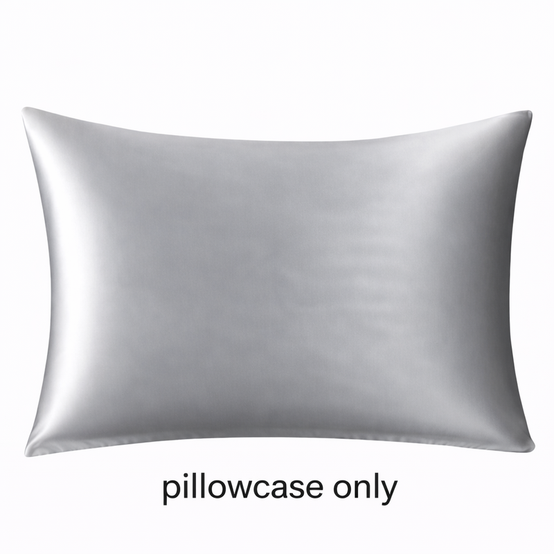 ANYHOUZ Pillowcase 51x66cm Light Gray Natural Mulberry Silk For Comfortable And Relaxing Home Bed