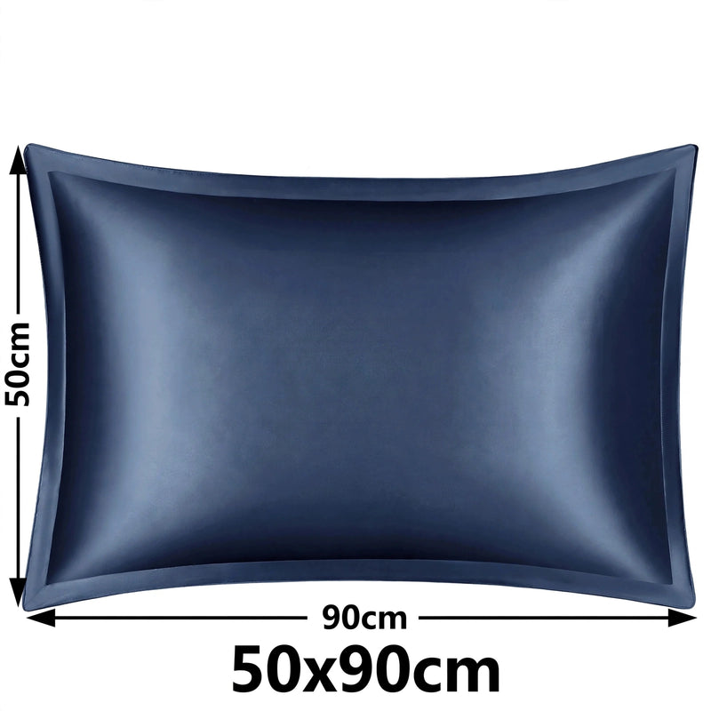ANYHOUZ Blue Pure Silk Pillowcase 50x90cm Soft Smooth Luxury Bedding