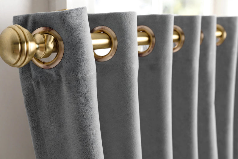 Anydrape Gray Velvet Blackout Curtains – High‑Quality Modern Luxury Drapes for Living Room, Bedroom & Dining Windows