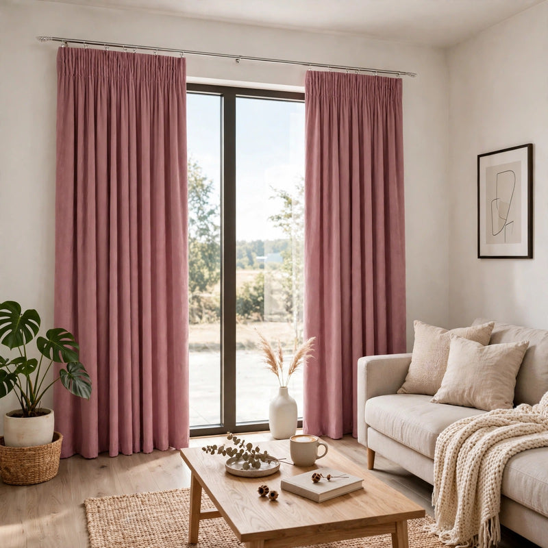 Anydrape Dark Peach Velvet Blackout Curtains – High‑Quality Modern Luxury Drapes for Living Room, Bedroom & Dining Windows