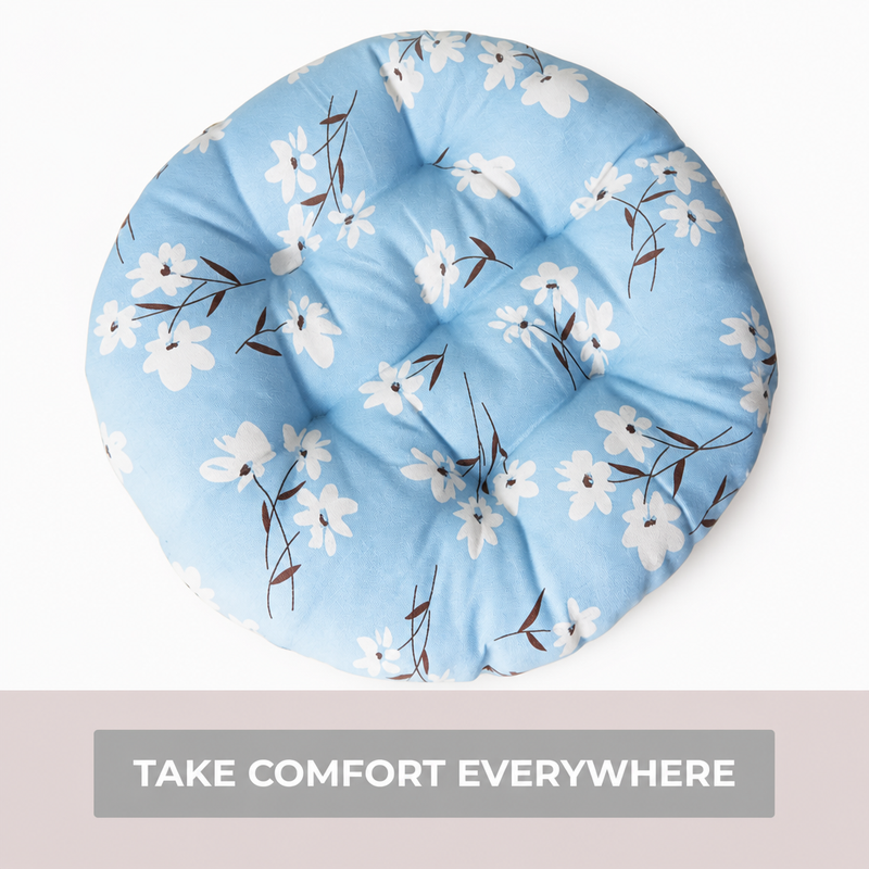 Anypillow Blue Floral Chair Pad – Soft Seat Cushion