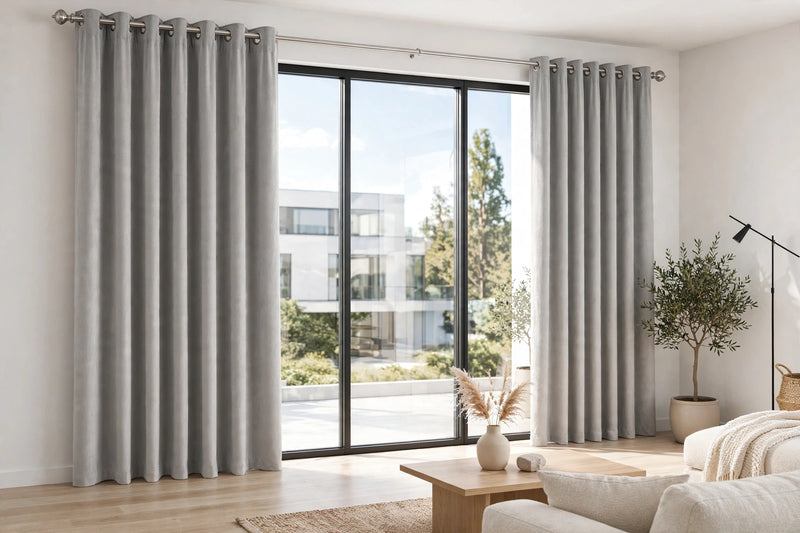 Anydrape Gray Velvet Blackout Curtains – High‑Quality Modern Luxury Drapes for Living Room, Bedroom & Dining Windows