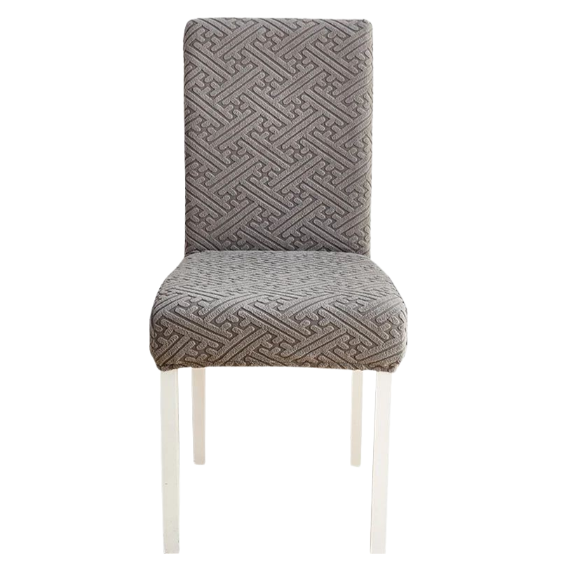 Anyseat Chair Cover Dark Grey Puzzle Design with Anti-Dirt and Elastic Material for Dining Room Kitchen Wedding Hotel Banquet Restaurant