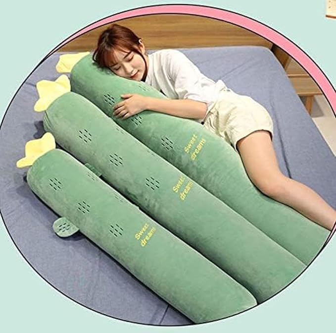 Anypillow Body Pillow Green Long Soft Cute Cylindrical Side Pillow