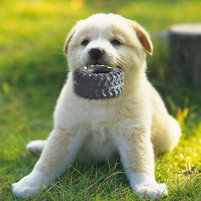 ANYWAGS Pet Toys Black Rubber Tires Shape Chew Tools For Dog