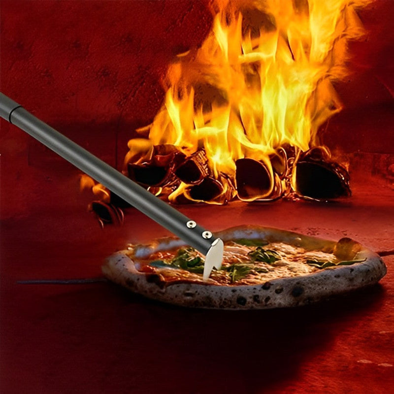 Anygleam Black Pizza Spinner Turning Fork for Flipping and Spinning Pizza Tool Accessories