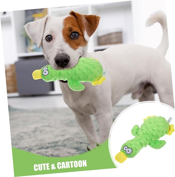 ANYWAGS Pet Toys Plush Duck Squeaky Teething Chews For Puppies