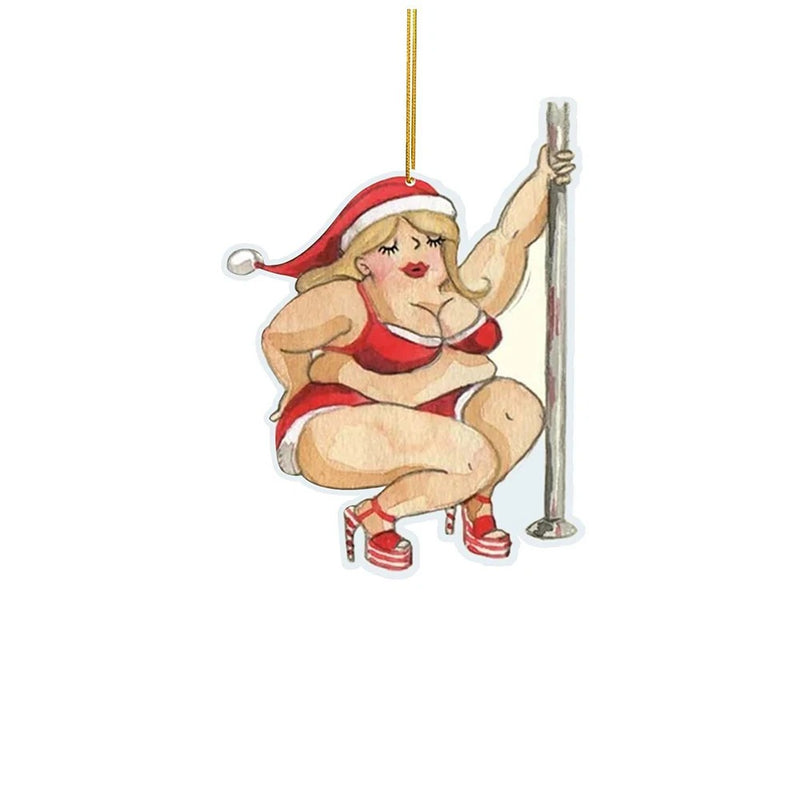ANYDECO Christmas Funny Hanging Male Female Dance Pendan Ornaments 