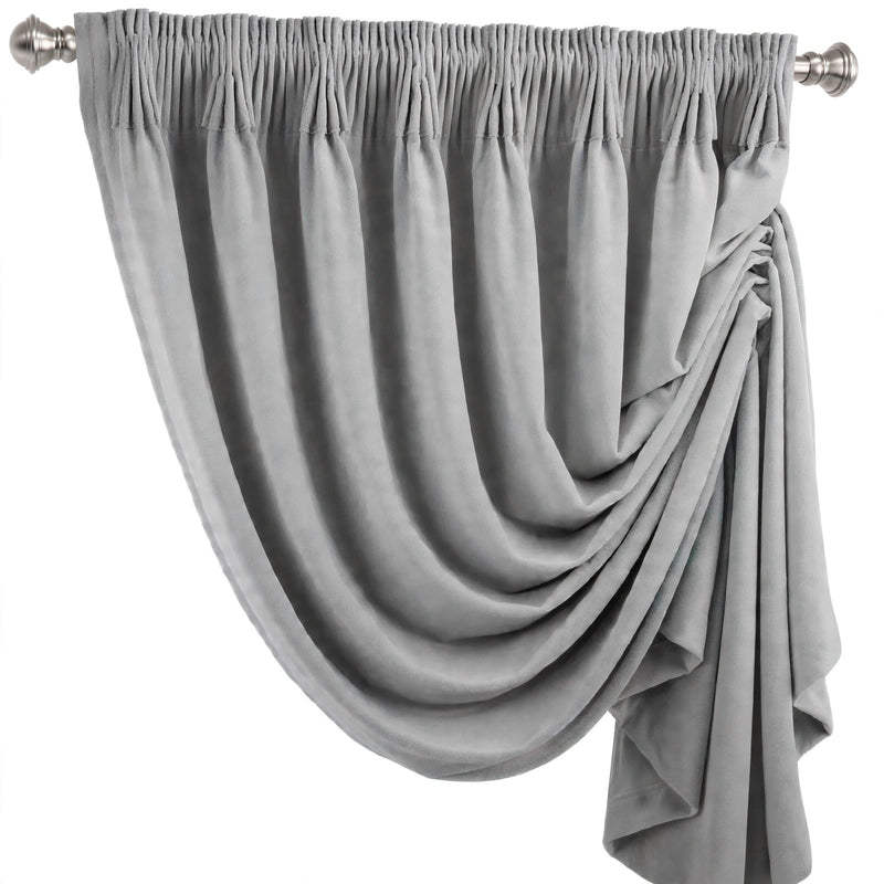 Anydrape Gray Velvet Blackout Curtains – High‑Quality Modern Wool Luxury Drapes for Living Room, Bedroom & Dining Windows