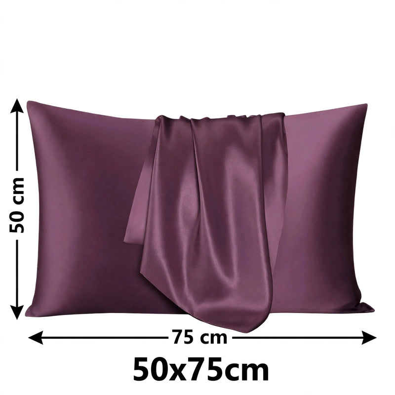ANYHOUZ Purple Mulberry Silk Pillowcase 50x75cm Soft Smooth Luxury Bedding