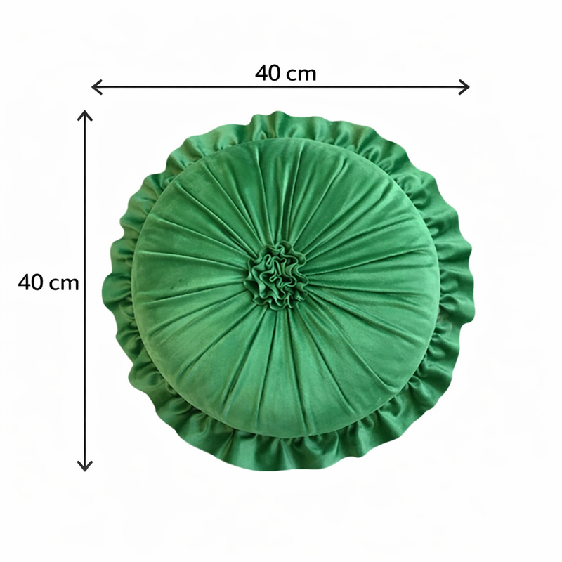 Anypillow Flower Round Velvet Cushion – Soft Plush Decorative Pillow