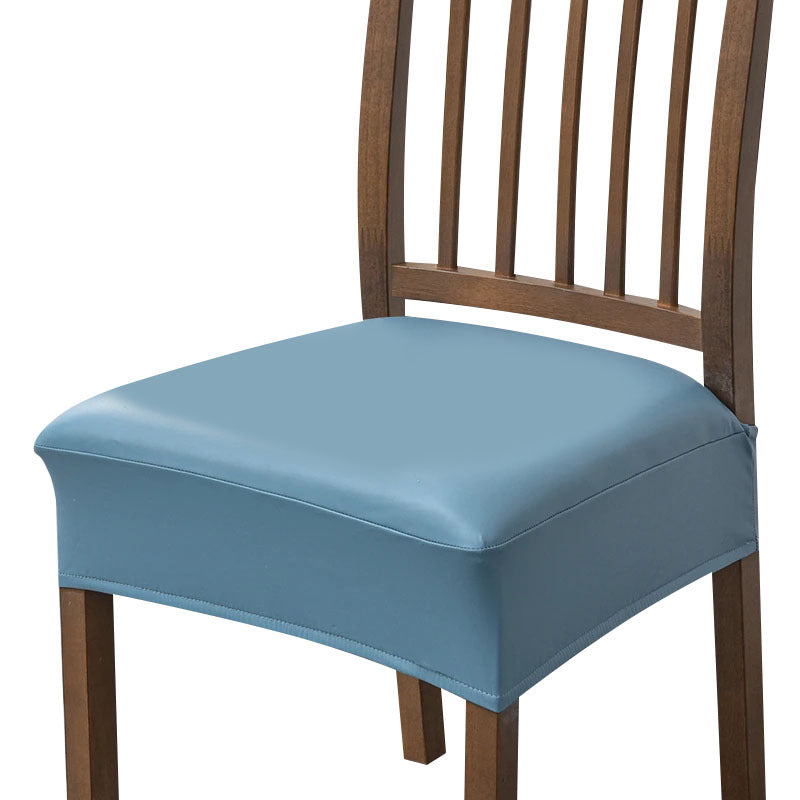 Anyseat  Chair Cover Lake Blue PU Leather Seat Slipcover Chair Cover for Kitchen Hotel Banquet Dining Living Room