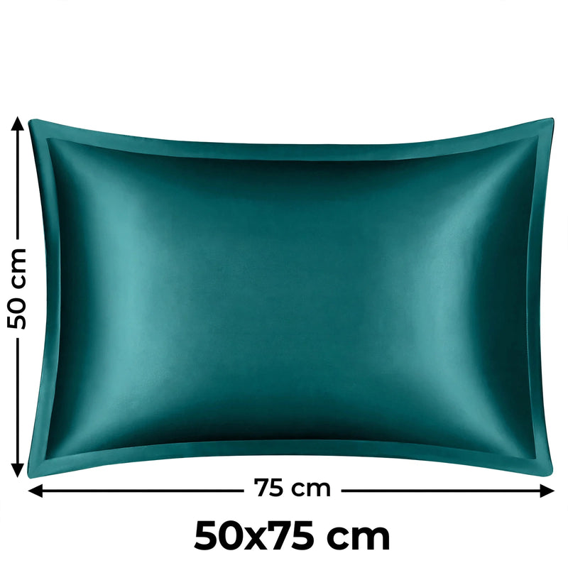 ANYHOUZ Teal Pure Silk Pillowcase 50x75cm Soft Smooth Luxury Bedding