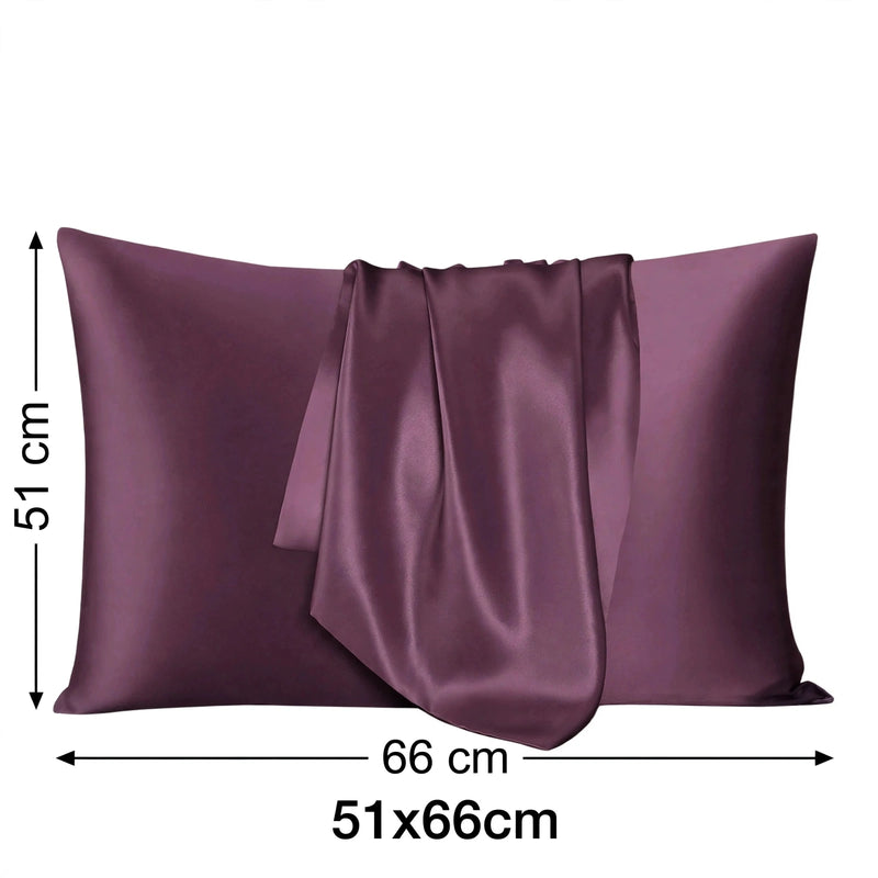 ANYHOUZ Pillowcase 51x66cm Purple Natural Mulberry Silk For Comfortable And Relaxing Home Bed